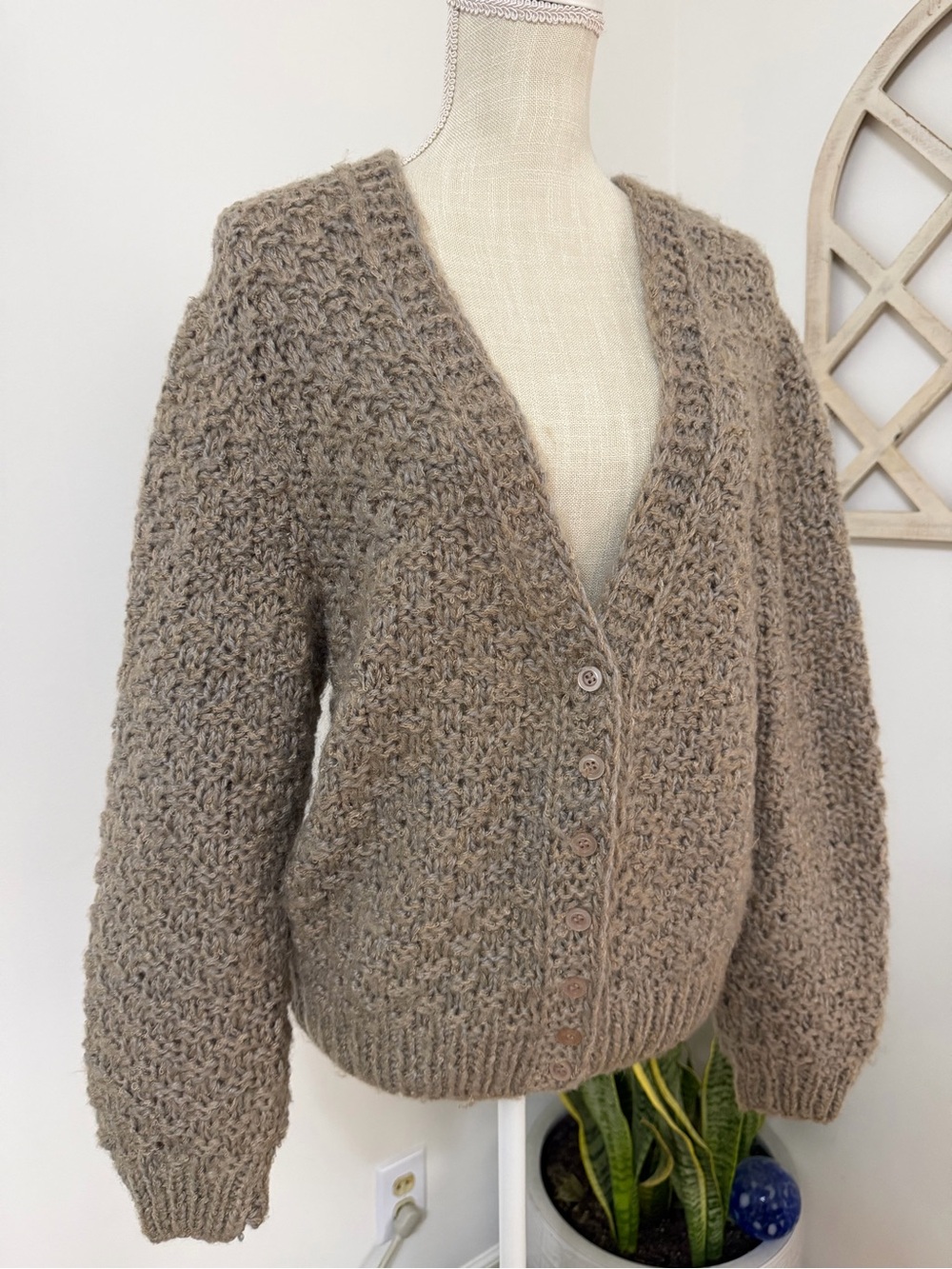 Vintage Fedora Button Up Knitted Cardigan Wool Acrylic Women’s Size Large - Picture 1 of 6